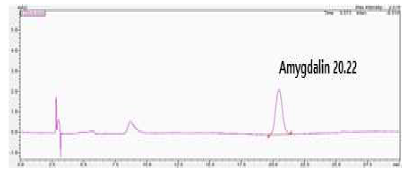 국외논문시험법(2006) 아미그달린 크로마토그램