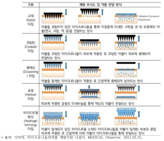 마이크로 니들 분류