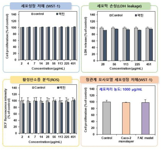 펙틴의 세포독성시험 결과