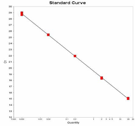 Dublin 에 대한 standard curve 결과