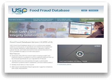 USP Food Fraud Database 사이트