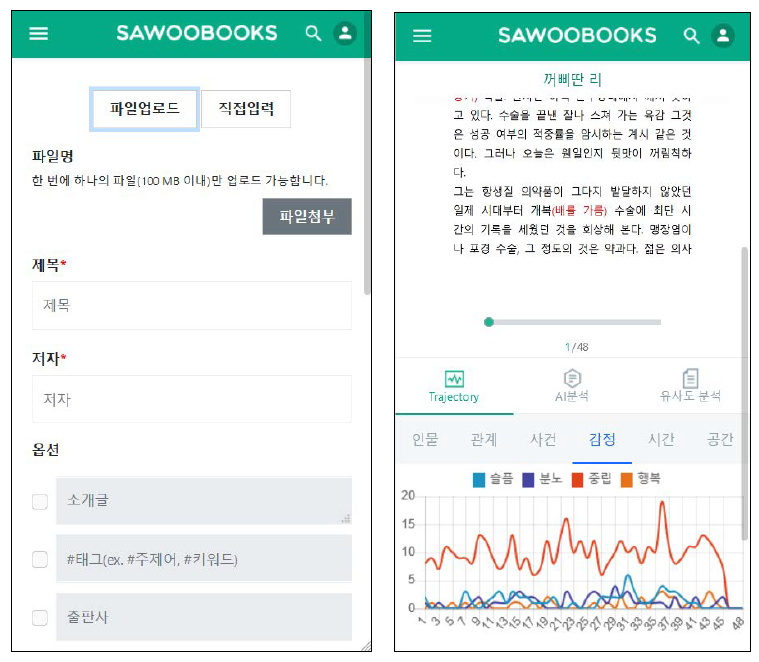 사우북스 작품 등록 및 뷰어