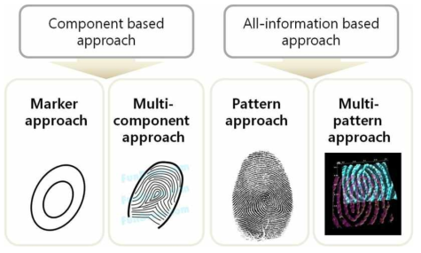 생약 및 한약제제 분석을 위한 identity-based 및 pattern-based 방법의 개념