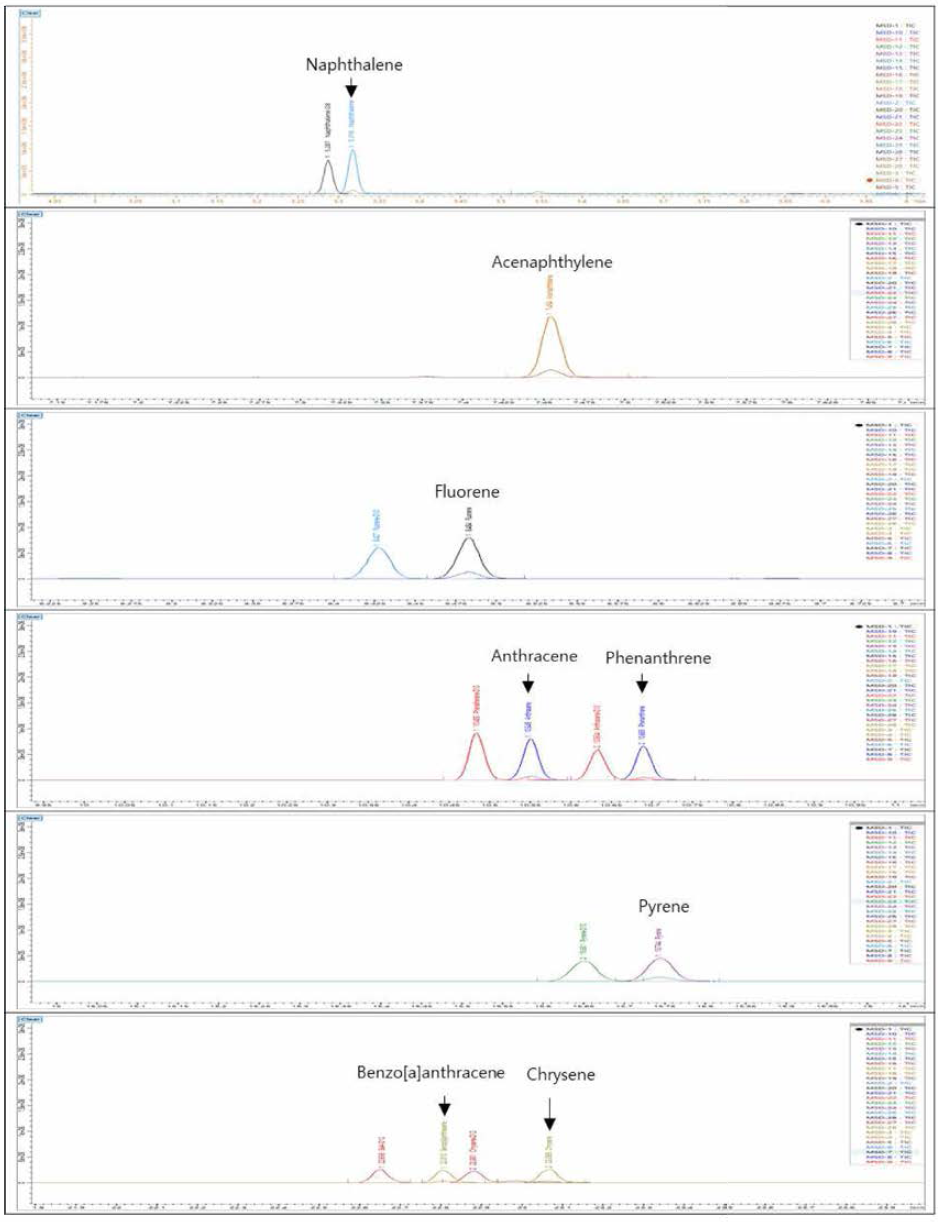 PAHs 개별 크로마토그램 (1)