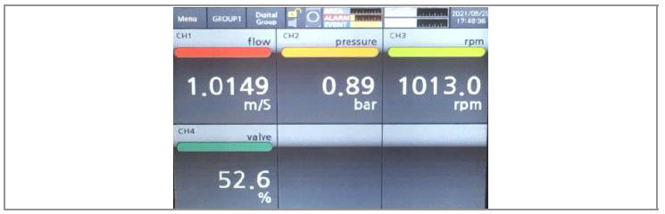 Data logger 화면