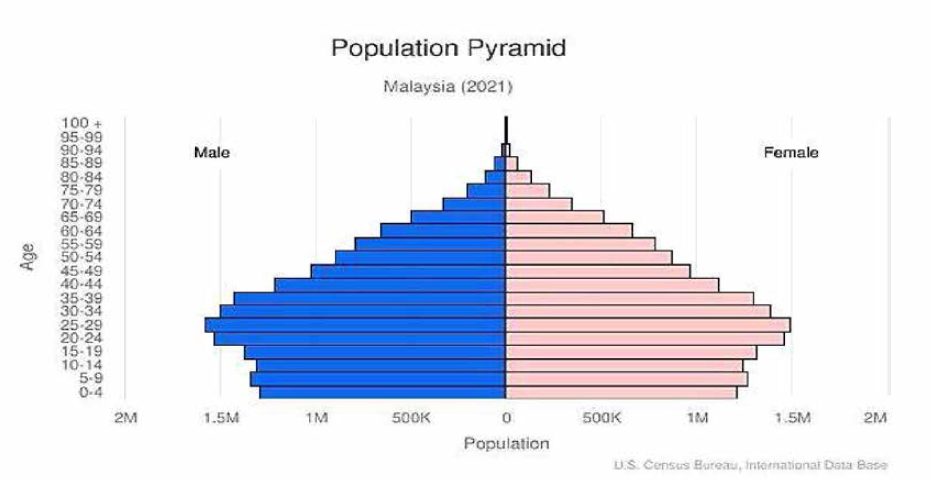 말레이시아 인구 피라미드