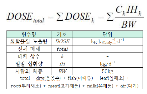 인체 노출량 산정 모델