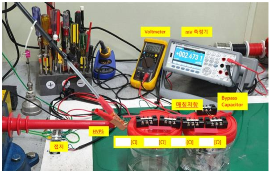 고저항([특정저항값 비공개]) 4ea 직렬연결 전압 출력 테스트 구성