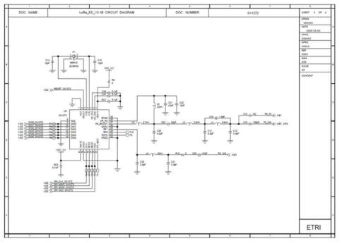 LoRa 저전력 무선 통신 모듈 회로도