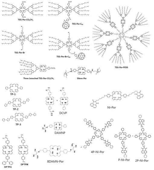 기능성 포르피린유도체의 구조