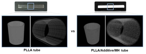 기능성 첨가제가 함유된 생분해성 고분자 복합체 튜브: Micro-CT