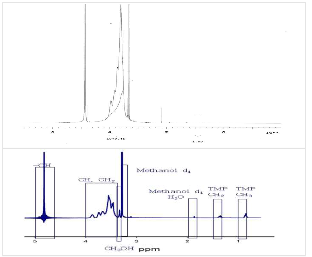 합성된 HBP - NMR 분석
