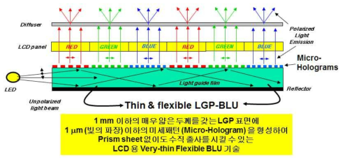 Thin & Flexible LGP Back-Lighting Unit