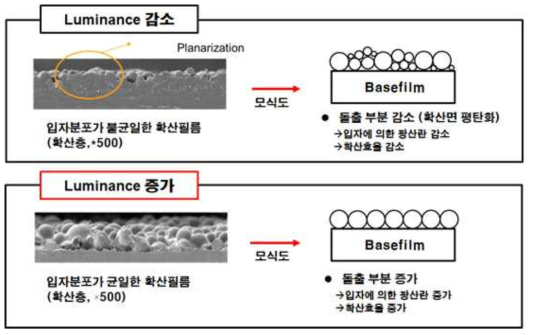 입자 분포에 따른 광 확산 특성