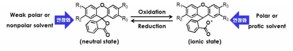 Black dye의 산화, 환원에 따른 state 변화