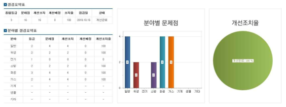 점검 요약표 및 개선 결과 (2018)