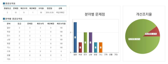 점검 요약표 및 개선 결과 (2019)