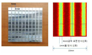 격자 금속 시험편 및 검사 이미지