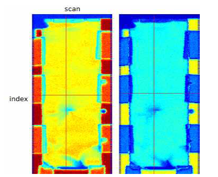 C-Scan 이미지 (좌)Several Depth sections (우)One Depth Section