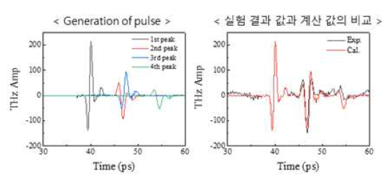 생성한 pulse와 실제 THz waveform의 비교