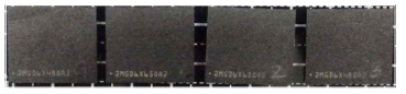 SFA반도체社가 제공한 단층칩의 외관사진(좌측의 0번 칩이 정상)
