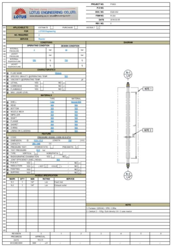 Data sheet (2)-Pressure lined vessel