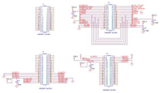 ROIC Test Board의 ROIC I/O 부분 회로도