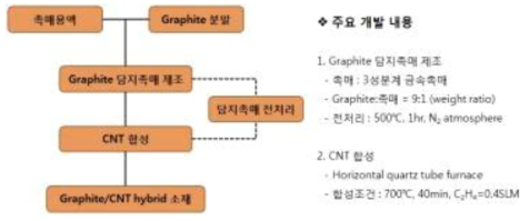 흑연/CNT hybrid 소재 제조 공정도