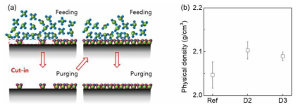 (a) DFM 모식도, (b) DFM 적용에 따른 physical density 변화