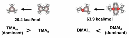 DMAI와 TMA의 dimerization energy