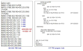 로터리테이블 연동 NX-CAM Code 및 수기 작성 Code