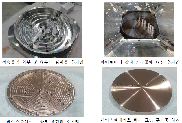 3D 적층 기판 적용 Heater Block(Base Plate)의 구성 요소 및 완성품 형상