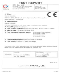 밀링머신-CE Test Report