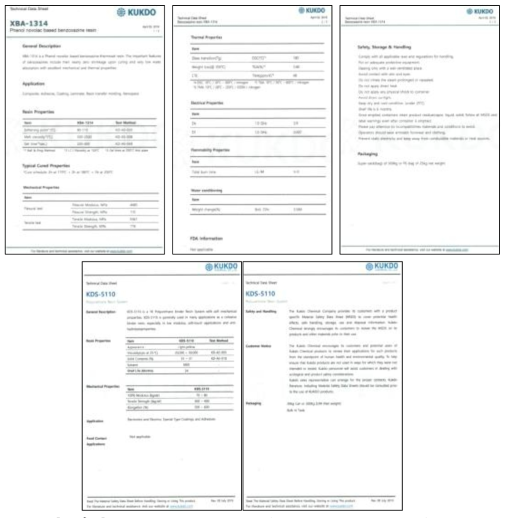 Technical Data Sheet (XBA-1314, KDS-5110)