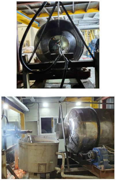 SUS-304 재질로 제작된 용융 유리물 분사용 Rotary Kiln - II