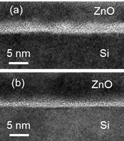 ZnO/Si의 샘플 TEM image