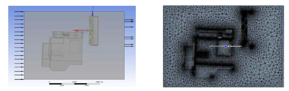 엔진룸 해석조건 및 격자