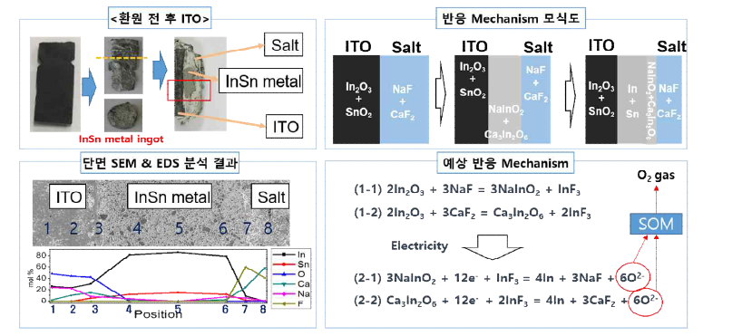 단면 SEM & EDS 분석 결과 및 환원 매커니즘 예상