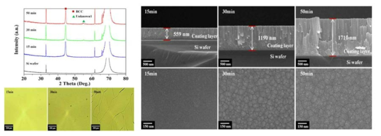 XRD, SEM, OM Result of AlCrFeNi coatings