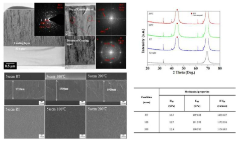 Analysis result of AlCrFeNi coatings