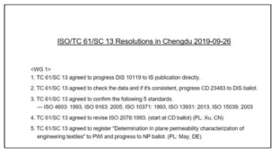 ISO/TC61/SC 13 Resolution