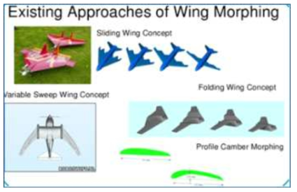 모핑 날개의 종류와 기하학적 형상 변화