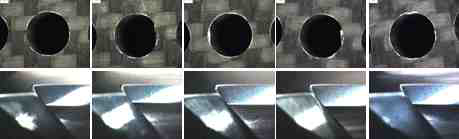 CFRP hole and tool condition(No1.~5)