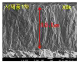 시제품 1차 Drill의 단면 SEM 이미지