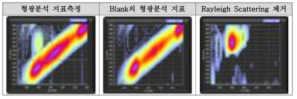 형광 스펙트럼 처리 단계