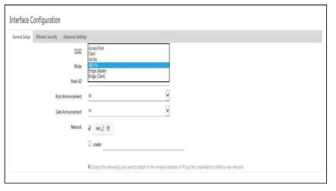 Interface Configuration 화면