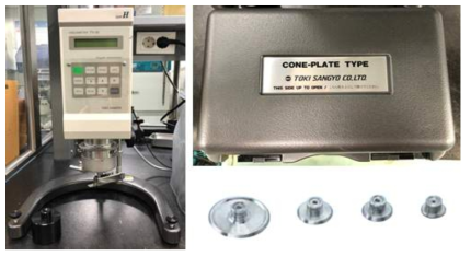 KETI가 보유한 Viscometer 장비 및 spindle
