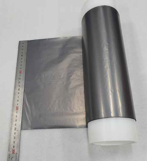 85mm/min의 roll speed로 합성한 고결정성 흑연의 roll sheet