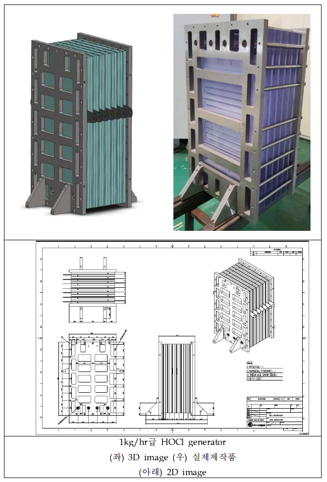 1kg/hr급 HOCl generator 2D 설계도면