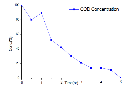 COD 농도 제거율
